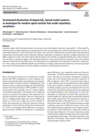 Accelerated dissolution of doped UO2-based model systems as analogues for modern spent nuclear fuel under repository conditions