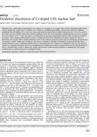 Oxidative dissolution of Cr-doped UO2 nuclear fuel