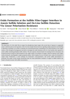Oxide Formation at the Sulfide Film-Copper Interface in Anoxic Sulfide Solution and On-Line Sulfide DetectionVia Linear Polarization Resistance
