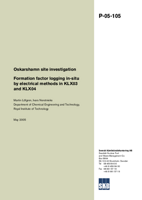 Formation factor logging in-situ by electrical methods in KLX03 and KLX04. Oskarshamn site investigation