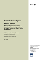 Bedrock mapping. Petrographic and geochemical characteristics of rock types based on stage 1 (2002) and stage 2 (2003) surface data. Forsmark site investigation