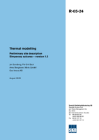 Thermal modelling. Preliminary site description Simpevarp subarea - version 1.2