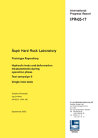 Äspö Hard Rock Laboratory. Prototype Repository. Hydraulic tests and deformation measurements during operation phase. Test campaign 5. Single hole tests