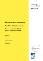 Äspö Hard Rock Laboratory. Äspö Pillar Stability Experiment. Thermo-mechanical 3D back analyze of the heating phase