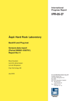 Äspö Hard Rock Laboratory. Backfill and Plug test. Sensors data report (period 990601-050701) report no:11