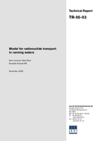 Model for radionuclide transport in running waters