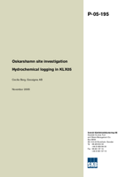 Hydrochemical logging in KLX05. Oskarshamn site investigation