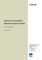 Hydrochemical logging in KLX07A. Oskarshamn site investigation