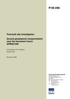 Ground geophysical measurements near the lineament trench AFM001265. Forsmark site investigation