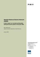 Swedish National Seismic Network (SNSN). A short report on recorded earthquakes during the fourth quarter of the year 2005