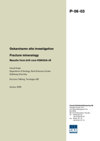 Fracture mineralogy. Results from drill core KSH03A+B. Oskarshamn site investigation