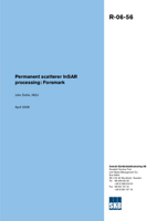 Permanent scatterer InSAR processing: Forsmark