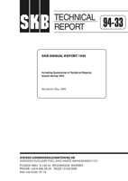 SKB Annual Report 1994. Including Summaries of Technical Reports issued during 1994