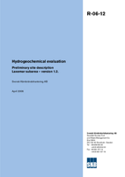 Hydrogeochemical evaluation. Preliminary site description Laxemar subarea - version 1.2.