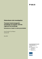 Transient electromagnetic soundings at Laxemar and the regional surroundings. Estimations of depth to saline groundwater. Oskarshamn site investigation