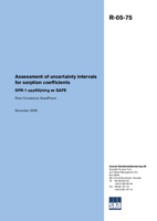 Assessment of uncertainty intervals for sorption coefficients. SFR-1 uppföljning av SAFE