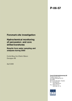 Hydrochemical monitoring of percussion- and core drilled boreholes. Results from water sampling and analyses during 2005. Forsmark site investigation