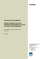 Ground magnetic survey and lineament interpretation in an area northwest of Bolundsfjärden. Forsmark site investigation