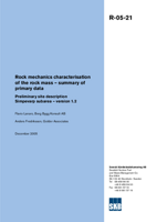 Rock mechanics characterisation of the rock mass - summary of primary data. Preliminary site description Simpevarp subarea - version 1.2