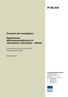 Älgstammens ålderssammansättning och reproduktion i Saxmarken - Hållnäs. Forsmark site investigation