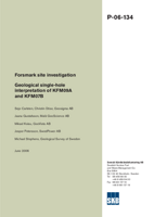 Geological single-hole interpretation of KFM09A and KFM07B. Forsmark site investigation