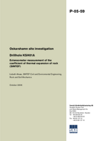 Drillhole KSH01A Extensometer measurement of the coefficient of thermal expansion of rock (SINTEF). Oskarshamn site investigation