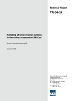 Handling of future human actions in the safety assessment SR-Can