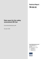 Data report for the safety assessment SR-Can