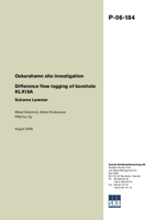 Difference flow logging of borehole KLX18A Subarea Laxemar. Oskarshamn site investigation