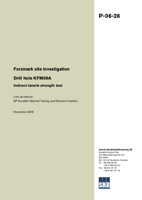 Drill hole KFM09A Indirect tensile strength test. Forsmark site investigation