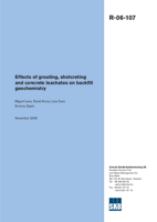 Effects of grouting, shotcreting and concrete leachates on backfill geochemistry