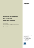 Drill hole KLX11A. Indirect tensile strength test. Oskarshamn site investigation