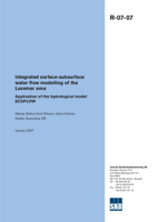 Integrated surface-subsurface water flow modelling of the Laxemar area. Application of the hydrological model ECOFLOW