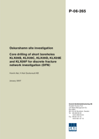 Core drilling of short boreholes KLX09B, KLX09C, KLX09D, KLX09E and KLX09F for discrete fracture network investigation (DFN). Oskarshamn site investigation