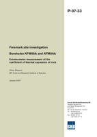 Boreholes KFM05A and KFM06A. Extensometer measurement of the coefficient of thermal expansion of rock. Forsmark site investigation