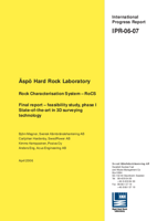 Rock Characterisation System - RoCS. Final report - feasibility study, phase I State-of-the-art in 3D surveying technology