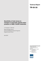 Sensitivity of total stress to changes in externally applied water pressure in KBS-3 buffer bentonite