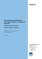 Rock mechanics modelling of rock mass properties - theoretical approach. Preliminary site description Laxemar subarea - version 1.2