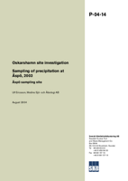 Sampling of precipitation at Äspö, 2003. Äspö sampling site. Oskarshamn site investigation