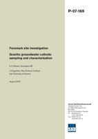 Forsmark site investigation. Granitic groundwater colloids sampling and characterisation