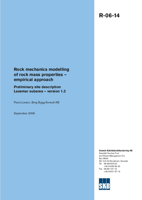 Rock mechanics modelling of rock mass properties - empirical approach. Preliminary site description Laxemar subarea - version 1.2