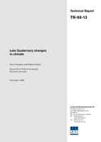 Late Quaternary changes in climate