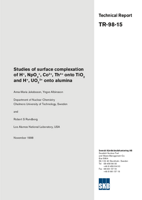 Studies of surface complexation of H+, NpO2 +, Co2+, Th4+ onto TiO2 and H+, UO2 2+ onto alumina