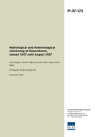 Hydrological and meteorological monitoring at Oskarshamn, Januari 2007 until August 2007