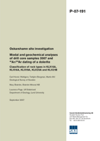 Modal and geochemical analyses of drill core samples 2007 and 40Ar/39Ar dating of a dolerite. Classification of rock types in KLX15A, KLX16A, KLX19A, KLX20A and KLX21B. Oskarshamn site investigation