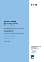 Geology Forsmark. Site descriptive modelling Forsmark stage 2.2