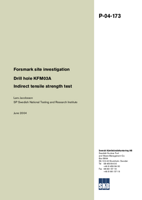 Drill hole KFM03A. Indirect tensile strength test. Forsmark site investigation