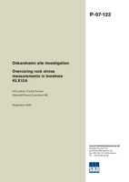 Overcoring rock stress measurements in borehole KLX12A. Oskarshamn site investigation