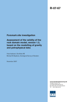 Forsmark site investigation. Assessment of the validity of the rock domain model, version 1.2, based on the modelling of gravity and petrophysical data