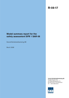 Model summary report for the safety assessment SFR 1 SAR-08